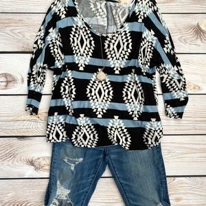 Boutique print blouse
